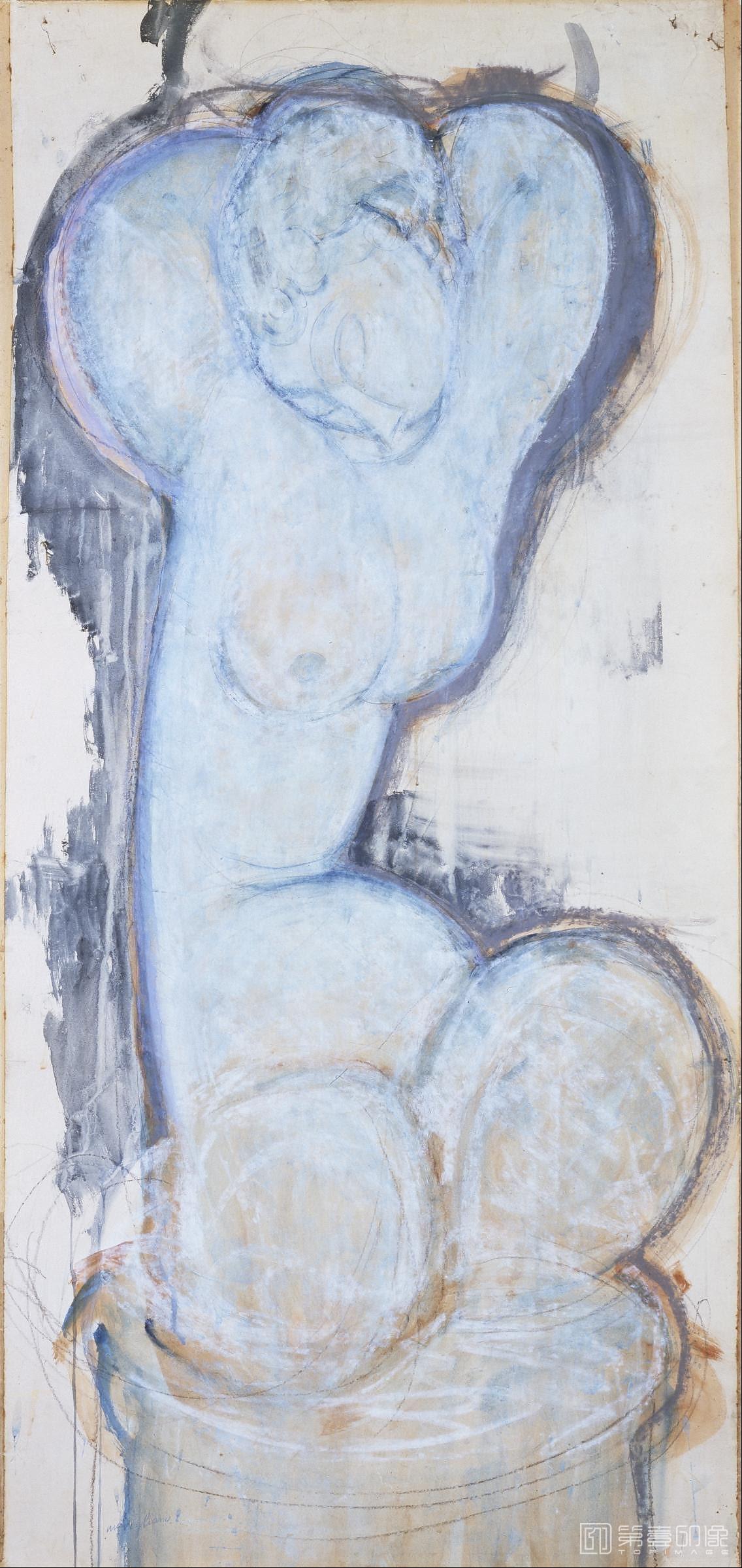 水彩画-Caryatid (2)